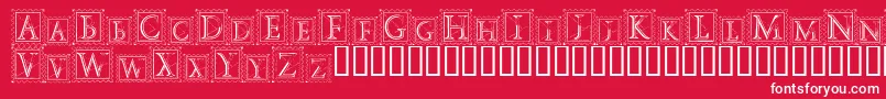 Więcej informacji o czcionce DecoStamp Czcionka DecoStamp – białe czcionki na czerwonym tle