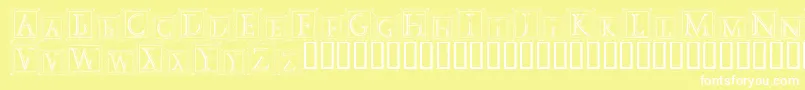 DecoStamp Font – White Fonts on Yellow Background