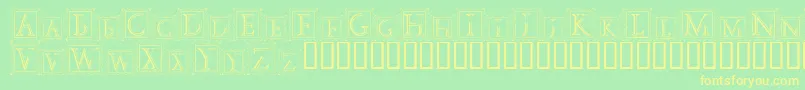 DecoStamp Font – Yellow Fonts on Green Background