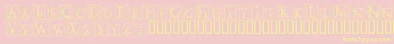 DecoStamp Font – Yellow Fonts on Pink Background