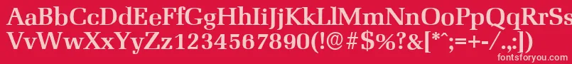 Czcionka MarseilleserialBold – różowe czcionki na czerwonym tle