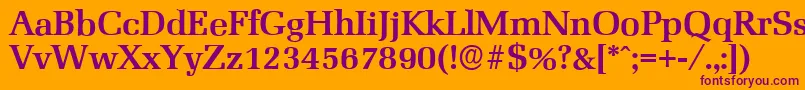 MarseilleserialBold Font – Purple Fonts on Orange Background