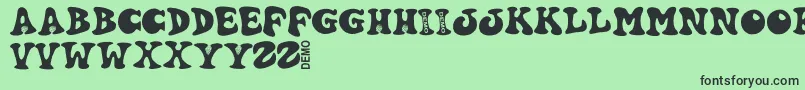 Hartydemo Font – Black Fonts on Green Background