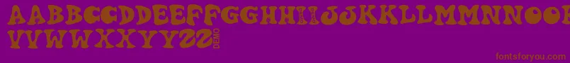Hartydemo Font – Brown Fonts on Purple Background