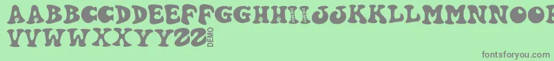 Hartydemo Font – Gray Fonts on Green Background