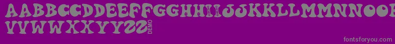 Hartydemo-Schriftart – Graue Schriften auf violettem Hintergrund
