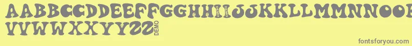 Hartydemo Font – Gray Fonts on Yellow Background