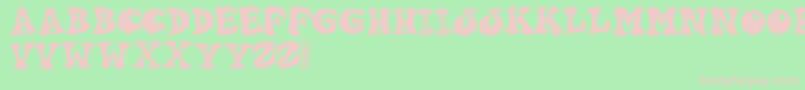 Hartydemo Font – Pink Fonts on Green Background