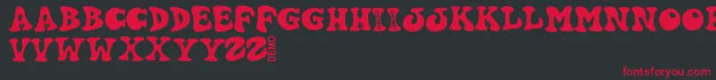 Hartydemo Font – Red Fonts on Black Background