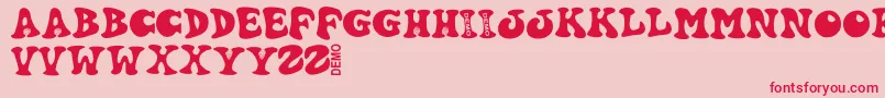 Hartydemo Font – Red Fonts on Pink Background