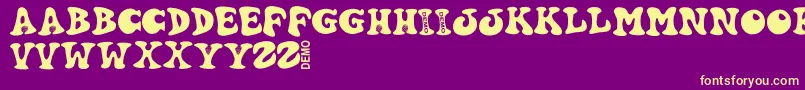 Hartydemo Font – Yellow Fonts on Purple Background