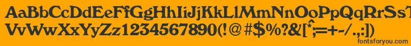 W730RomanBold Font – Black Fonts on Orange Background