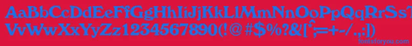 W730RomanBold Font – Blue Fonts on Red Background