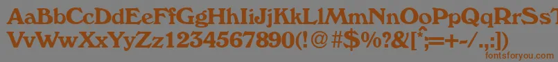 W730RomanBold Font – Brown Fonts on Gray Background