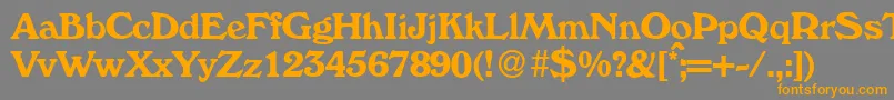 W730RomanBold Font – Orange Fonts on Gray Background