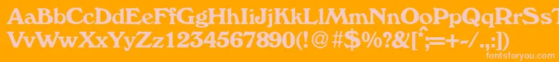 W730RomanBold Font – Pink Fonts on Orange Background