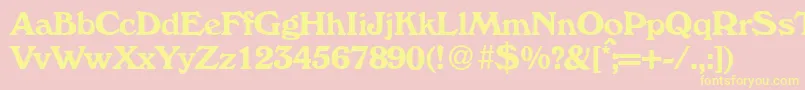 W730RomanBold Font – Yellow Fonts on Pink Background