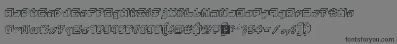 Czcionka 3DThirteenPixelFonts – czarne czcionki na szarym tle
