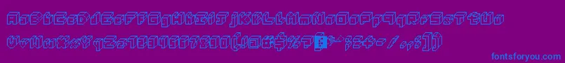 フォント3DThirteenPixelFonts – 紫色の背景に青い文字