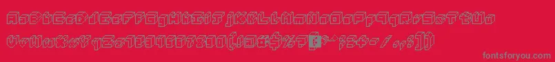 3DThirteenPixelFonts Font – Gray Fonts on Red Background