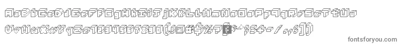 Czcionka 3DThirteenPixelFonts – szare czcionki na białym tle