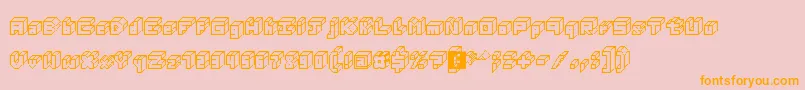 3DThirteenPixelFonts Font – Orange Fonts on Pink Background