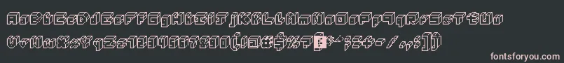 フォント3DThirteenPixelFonts – 黒い背景にピンクのフォント