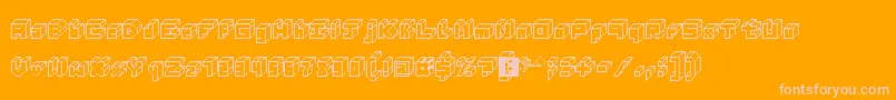 fuente 3DThirteenPixelFonts – Fuentes Rosadas Sobre Fondo Naranja