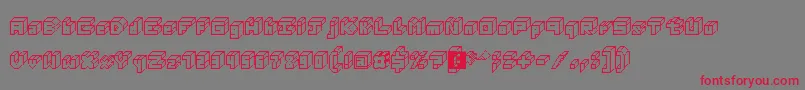 fuente 3DThirteenPixelFonts – Fuentes Rojas Sobre Fondo Gris