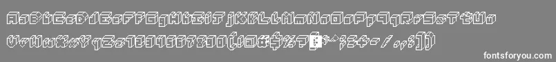 3DThirteenPixelFonts Font – White Fonts on Gray Background
