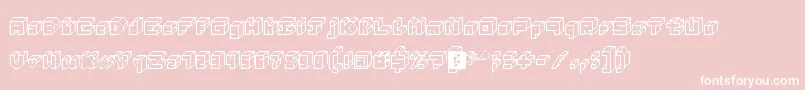 3DThirteenPixelFonts Font – White Fonts on Pink Background