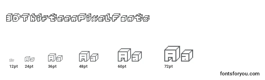 3DThirteenPixelFonts Font Sizes