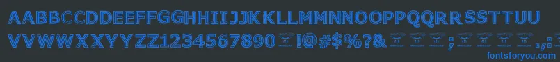 GeneseestBlack-fontti – siniset fontit mustalla taustalla
