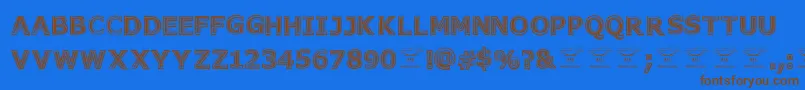 GeneseestBlack Font – Brown Fonts on Blue Background