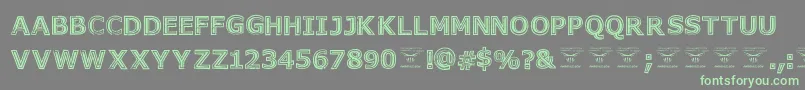 GeneseestBlack Font – Green Fonts on Gray Background