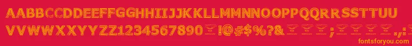 GeneseestBlack Font – Orange Fonts on Red Background