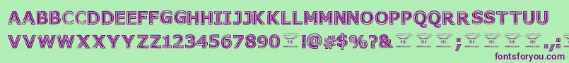 GeneseestBlack Font – Purple Fonts on Green Background