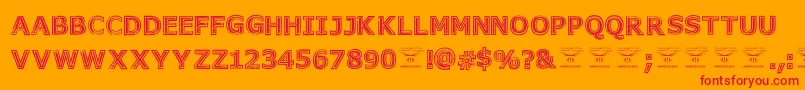 GeneseestBlack Font – Red Fonts on Orange Background