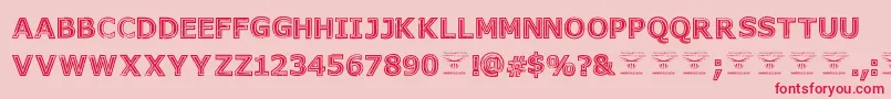 GeneseestBlack Font – Red Fonts on Pink Background