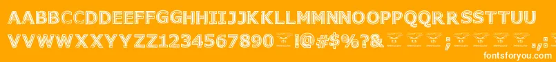 GeneseestBlack Font – White Fonts on Orange Background