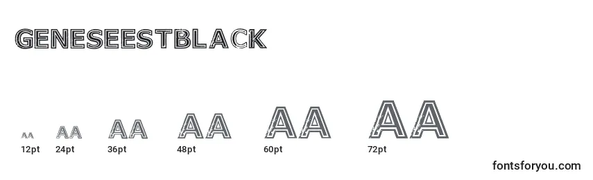 GeneseestBlack Font Sizes