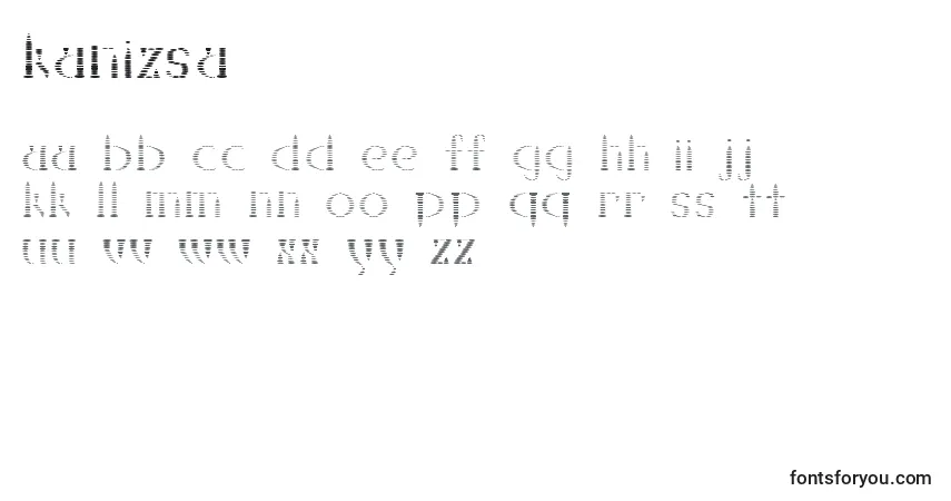 Schriftart Kanizsa – Alphabet, Zahlen, spezielle Symbole