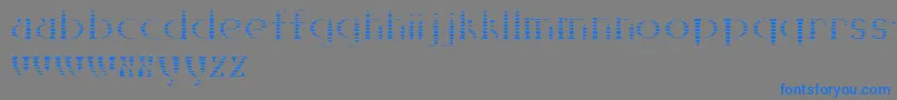 フォントKanizsa – 灰色の背景に青い文字