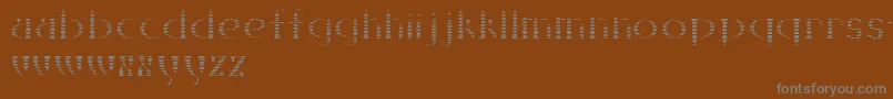 フォントKanizsa – 茶色の背景に灰色の文字