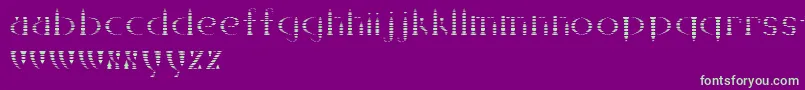 Шрифт Kanizsa – зелёные шрифты на фиолетовом фоне