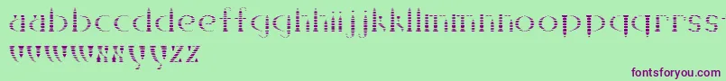 Шрифт Kanizsa – фиолетовые шрифты на зелёном фоне