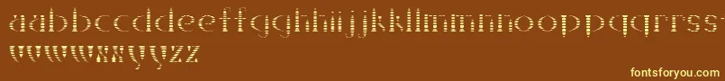 Шрифт Kanizsa – жёлтые шрифты на коричневом фоне