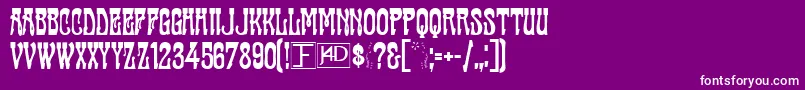 Cabaret Font – White Fonts on Purple Background