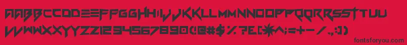 Vvcorrupto-Schriftart – Schwarze Schriften auf rotem Hintergrund