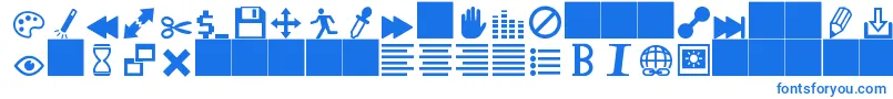 HeydingsControls-Schriftart – Blaue Schriften